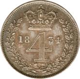 Reverse Fourpence (Groat) 1834 Maundy