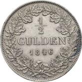 Reverse 1/2 Gulden 1846