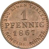 Reverse 1 Pfennig 1867 B