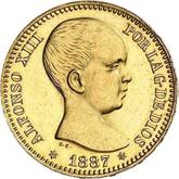 Obverse 20 Pesetas 1887 MPM