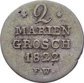 Reverse 2 Mariengroschen 1822 F.W.
