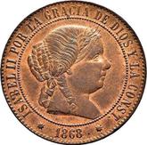 Obverse 5 Céntimos de escudo 1868 OM