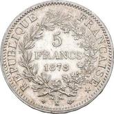 Reverse 5 Francs 1878 K Hercules