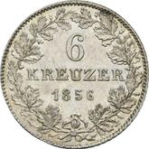 Reverse 6 Kreuzer 1856