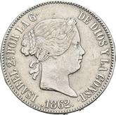 Obverse 10 Reales 1862