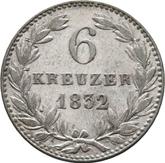 Reverse 6 Kreuzer 1832