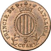 Reverse 3 Cuartos 1841 Catalonia