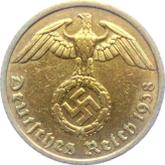 Reverse 10 Reichspfennig 1938 B