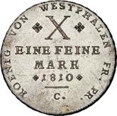 Reverse Thaler 1810 C Large laurel wreath