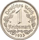 Obverse 1 Reichsmark 1933 G