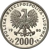 Obverse 2000 Zlotych 1980 MW Pattern Casimir I the Restorer