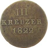 Reverse 3 Kreuzer 1822