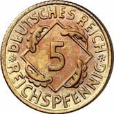 Obverse 5 Reichspfennig 1924 D