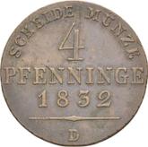 Reverse 4 Pfennig 1832 D