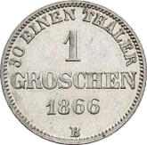 Reverse Groschen 1866 B