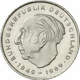 Obverse 2 Mark 1973 J Theodor Heuss
