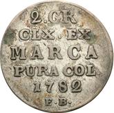 Reverse 2 Grosze (1/2 Zlote) 1782 EB