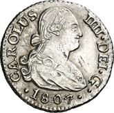 Obverse 1/2 Real 1807 S CN