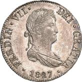 Obverse 2 Reales 1827 S JB