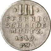 Reverse 3 Pfennig 1819 F.W.
