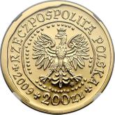 Obverse 200 Zlotych 2009 MW NR White-tailed eagle