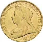 Obverse Sovereign 1899 S Veiled head