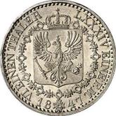 Reverse 1/6 Thaler 1847 A