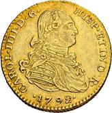 Obverse 2 Escudos 1792 NR JJ