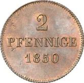 Reverse 2 Pfennig 1850