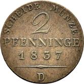 Reverse 2 Pfennig 1837 D
