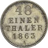 Reverse 1/48 Thaler 1863 A