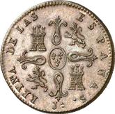 Reverse 4 Maravedís 1845 Ja