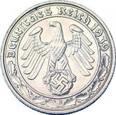 Reverse 50 Reichspfennig 1939 B
