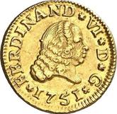 Obverse 1/2 Escudo 1751 S PJ