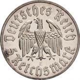 Reverse 5 Reichsmark 1933 E Martin Luther