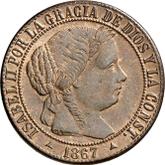 Obverse 1 Céntimo de escudo 1867 OM