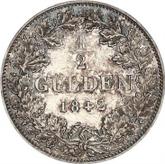 Reverse 1/2 Gulden 1842
