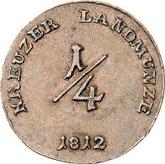 Reverse 1/4 Kreuzer 1812