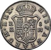 Reverse 8 Reales 1774 M PJ