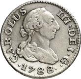 Obverse 1/2 Real 1788 M DV