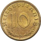 Obverse 10 Reichspfennig 1939 D