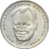 Obverse 2 Mark 1994 D Willy Brandt
