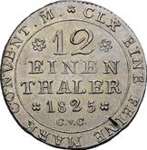 Reverse 1/12 Thaler 1825 CvC