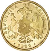 Reverse 10 Pesos 1882 So
