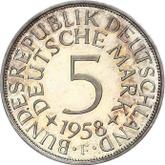 Obverse 5 Mark 1957 F