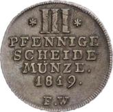 Reverse 3 Pfennig 1819 F.W.