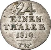 Reverse 1/24 Thaler 1819 F.W.