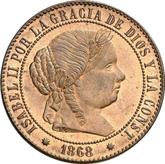 Obverse 2 1/2 Céntimos de Escudo 1868 OM