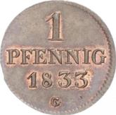 Reverse 1 Pfennig 1833 G