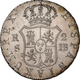 Reverse 2 Reales 1830 S JB
